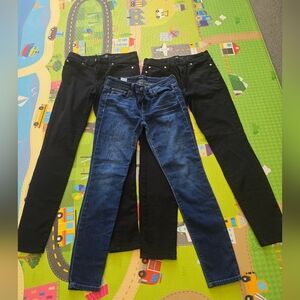 7 For All Mankind Women's Skinny Jeans - Black and Blue